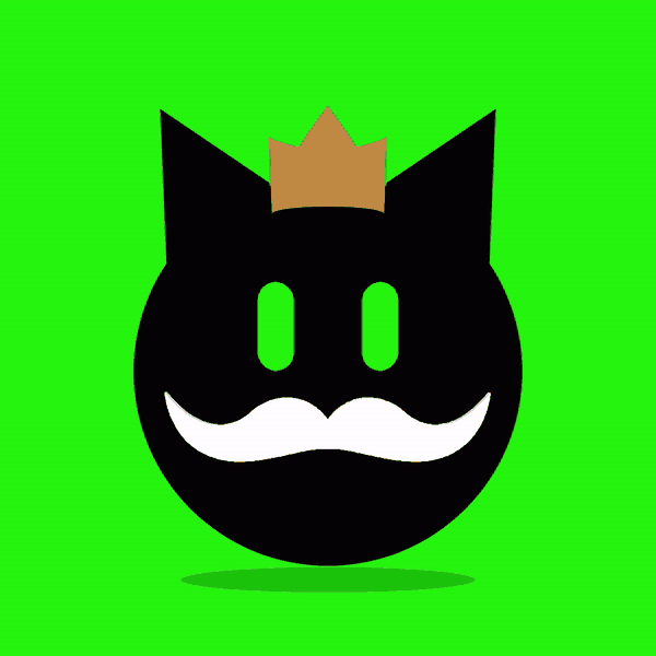 0xTaiBai 头像：戴金色皇冠的像素黑猫